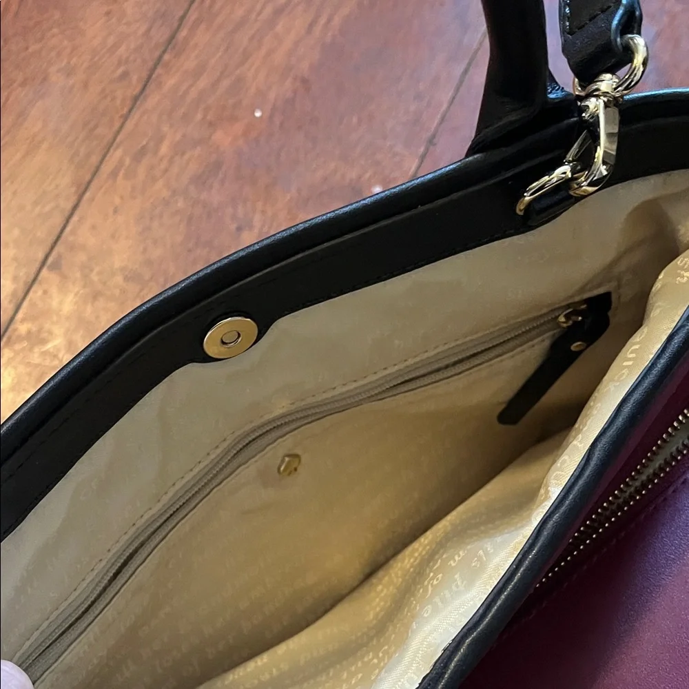 Kate Spade Maroon and Black Satchel